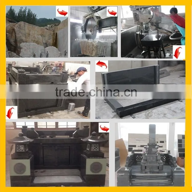 Japanese marble/granite kerbs for gravestone with letter by engraving machine