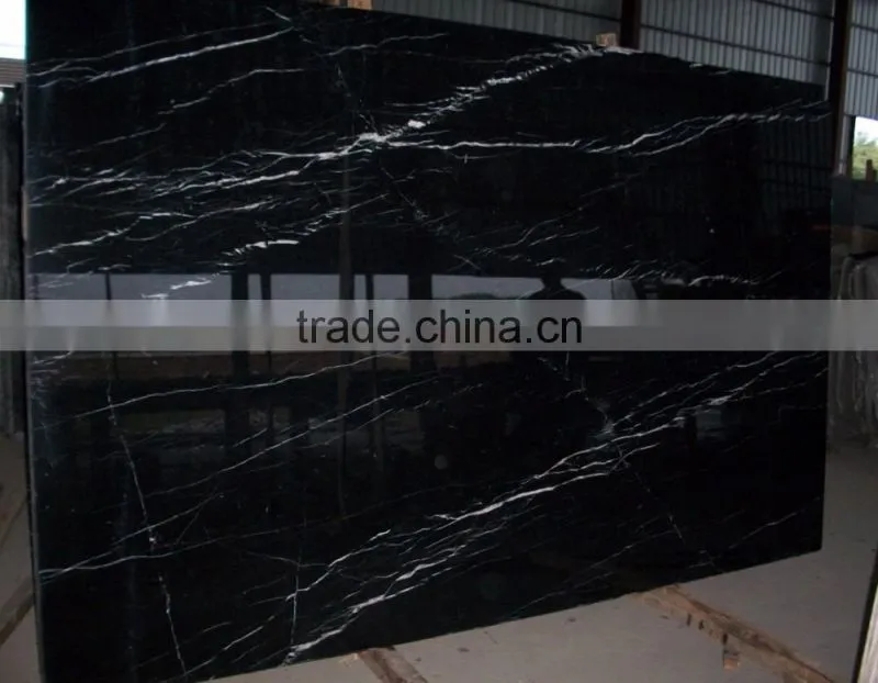 Hot sale black marquina marble slabs wall slab