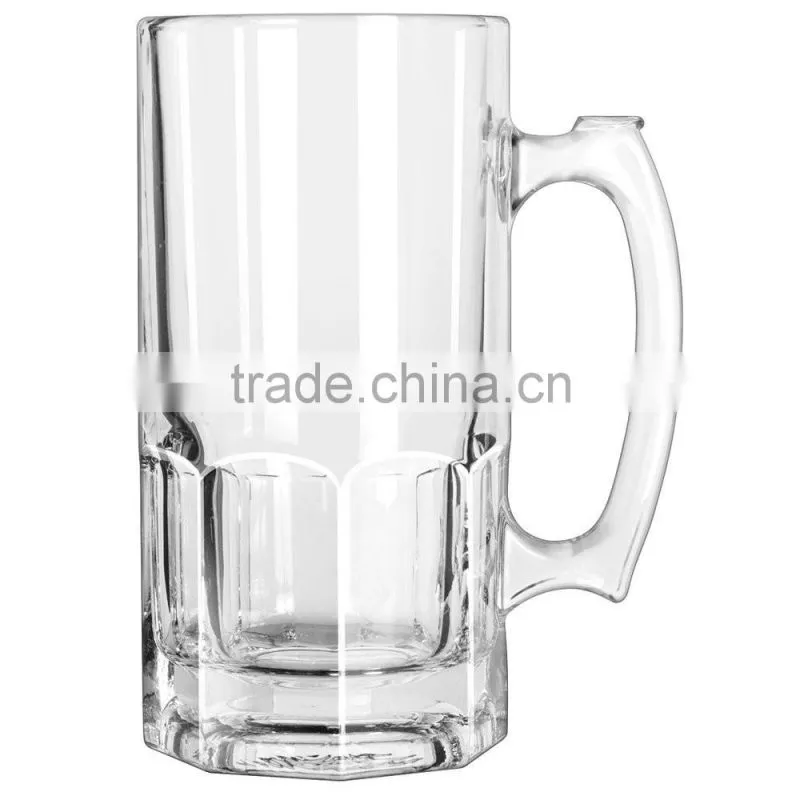 German Style Extra Large Glass Beer Mug - 34 oz