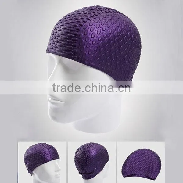 Bright fashionable silicone swimming cap / sport silicone swimming cap