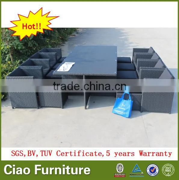Home garden 8 seater dining furniture cube table and chair