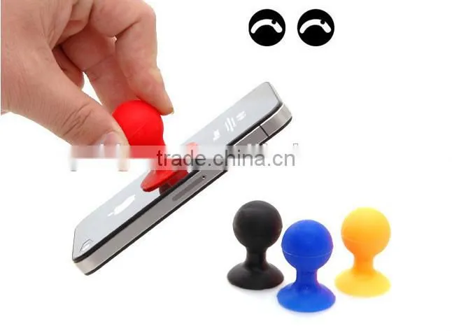 Factory wholesale new fashion mobile phone holders / sucker cute ball shape silicone mobile phone holders