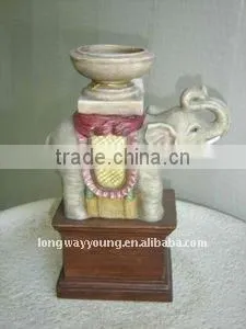 polyresin indian candle holder