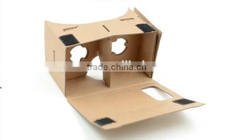 Factory Wholesale 3D VR Box Google Custom Cardboard Glasses 2.0 for Mobile Phone