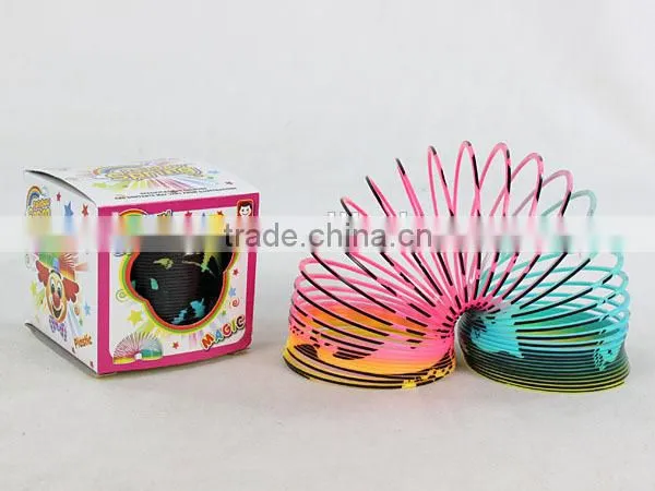 colorful plastic magic rainbow spring toys/hot sale rainbow circle