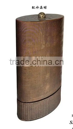 wedding fiberglass led water fountain square tube