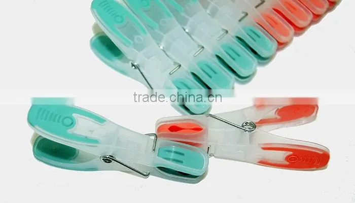 cheap price plastik TPR soft grip peg spring strong printed clothes pin