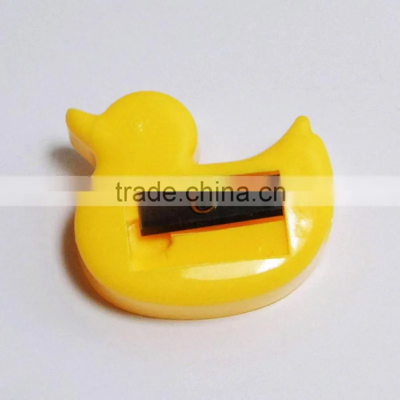 Funny plastic duck shaped pencil sharpener