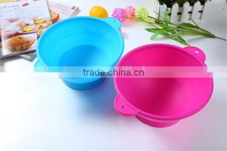 Houseware Kitchen Steamer Bowl, Collapsible Bowl Silicone Colander