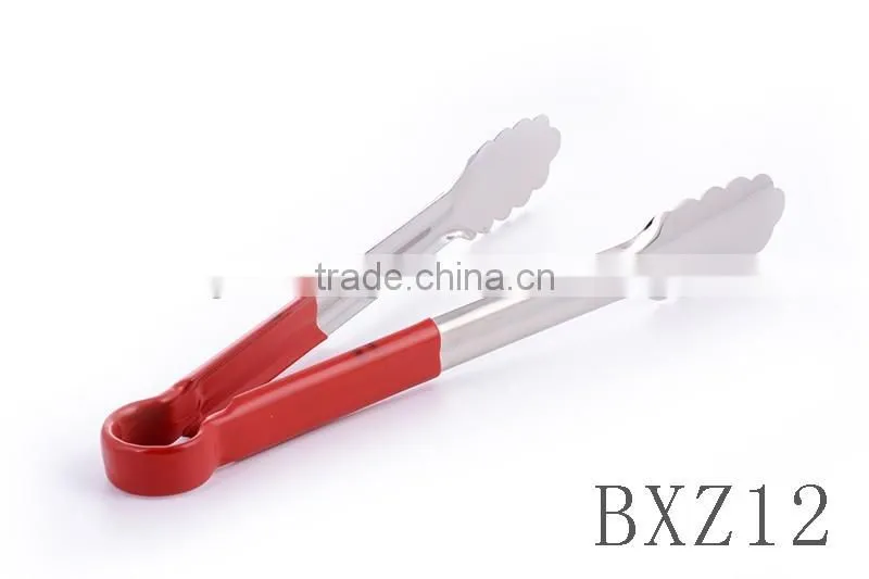 BXZ12 12 inches stainless steel buffet vegetable and fruit serving tong