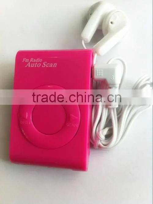 Mini Auto sacn FM stereo radio with earphones