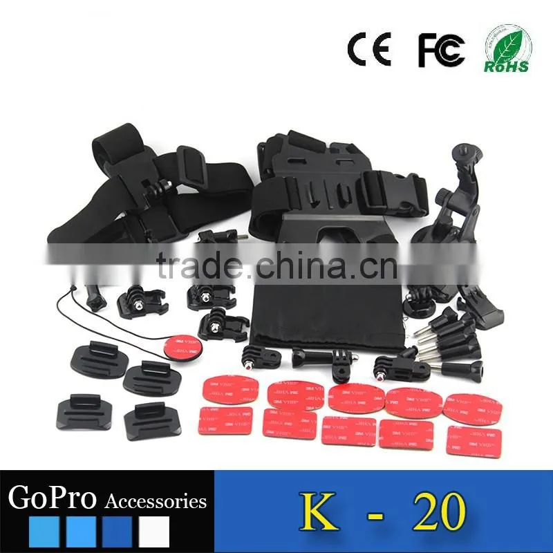 2016 hot selling products kit used for gopros heros 4 accessories bundle of camera cases