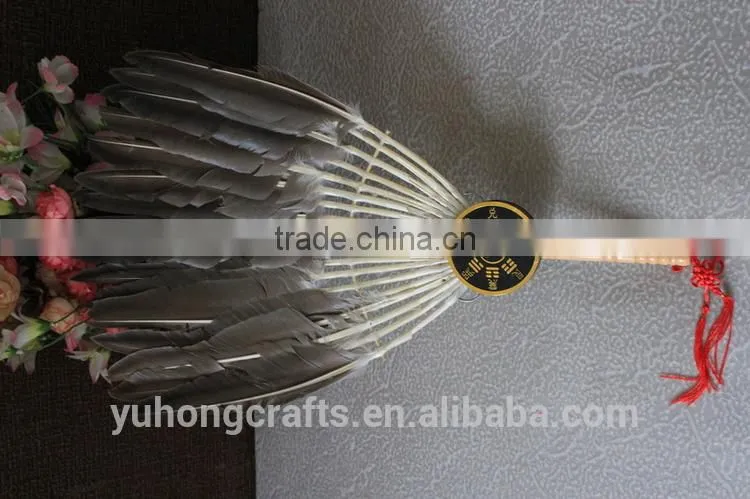 Chinese traditional wood feather fan