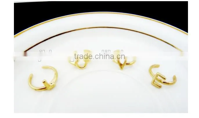 New arrived fashion jewelry gold finger ring set midi ring set