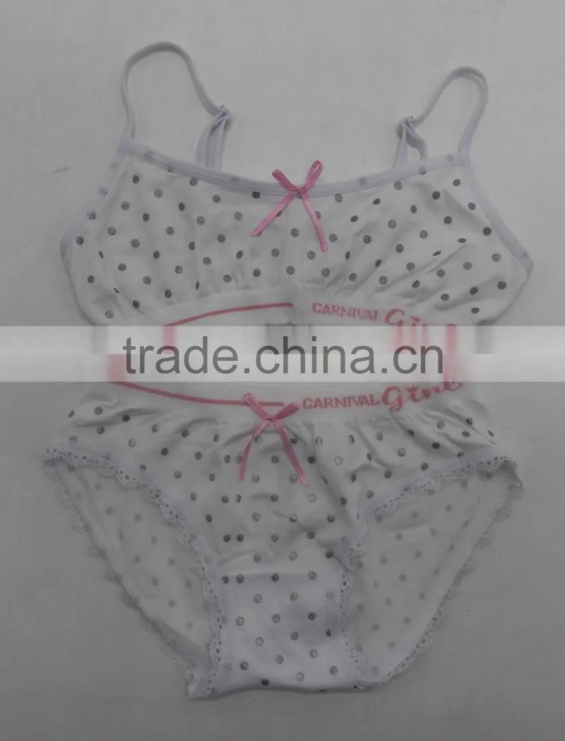 High Quality Children Bra Set Seamless Kids Fashion bra and panty set