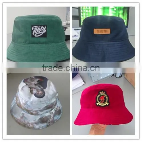 2014 New Fashion Cotton Custom Plain Stone Washed Bucket hat