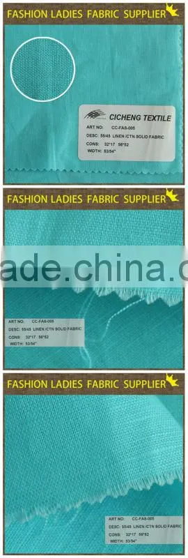 NEW 100% COTTON PRINT CROSS HATCH LADIES TROUSERS BAGS LINEN/CTN SOLID FABRIC