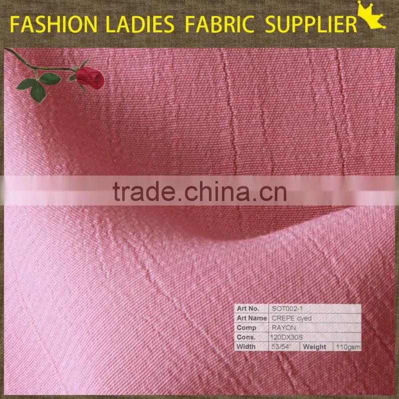 Nayon dyed crepe fabric, the dyed crepe fabric made in shaoxing keqiao. high quality dyed crepe fabric