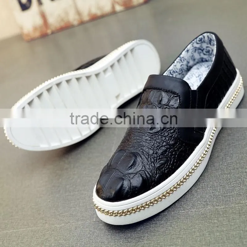 best quality top layer leather Commercial Shoes casual have sample for male, men casual shoes with leather price cheap