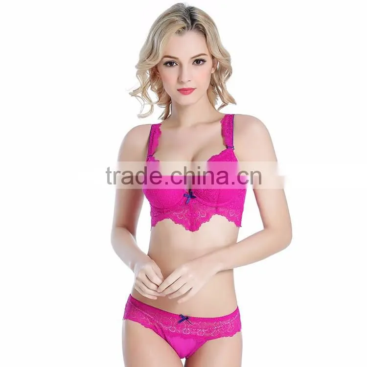 Ladis and penty sexy design lace bra set