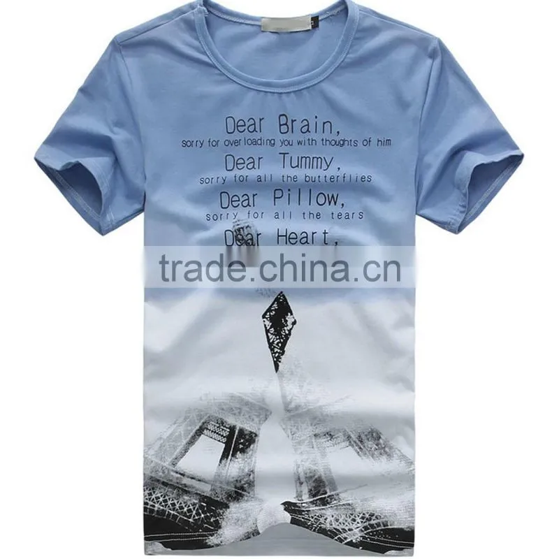 Latest Design Promotion Fabric Cotton Wholesale Men T Shirt Custom Printing