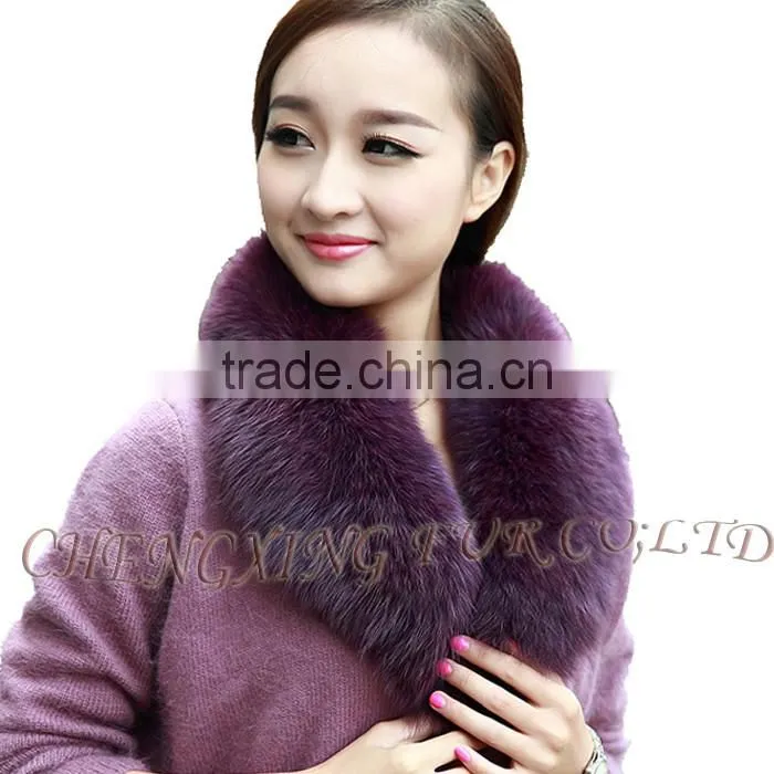 Collar-F11A Women Detachable Collar For Coat Real Fox Fur Collar