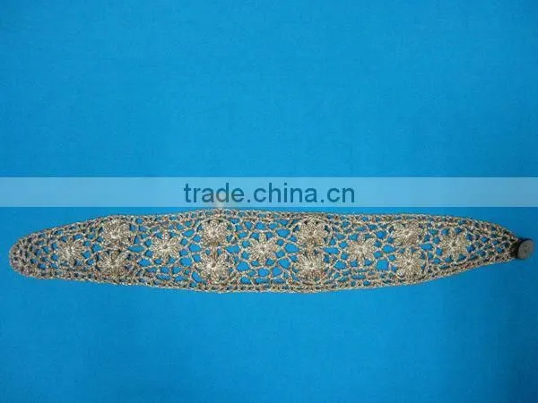 Wholesale yarn cotton crocheted headband flower pattern