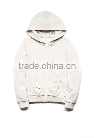 latest design custom blank girls kids zipper pocket hoodies wholesale china supplier