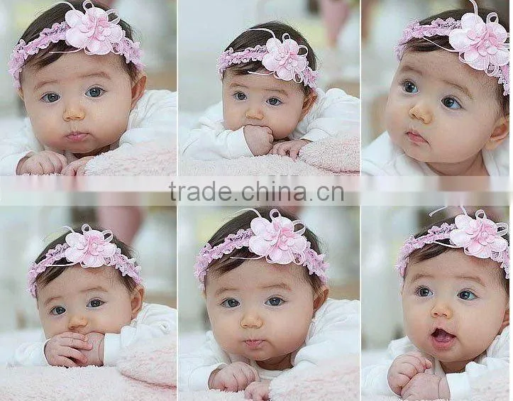 2015 new kids hair flower accessory