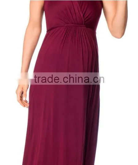 Sleeveless Babydoll Maternity Maxi Dress China supplier