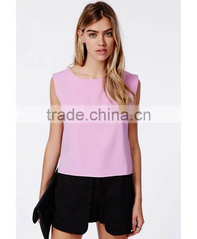 2016 Women Chiffon Loose Blouses,Latest Pink Chiffon Blouses & Tops For Women