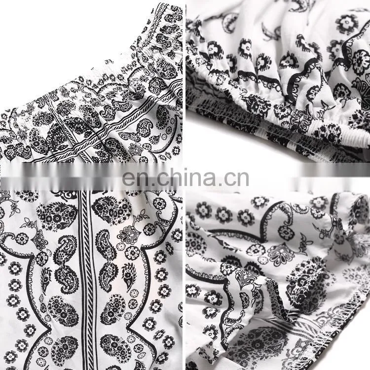 2018 Printing flower light weight wholesale ladies tops