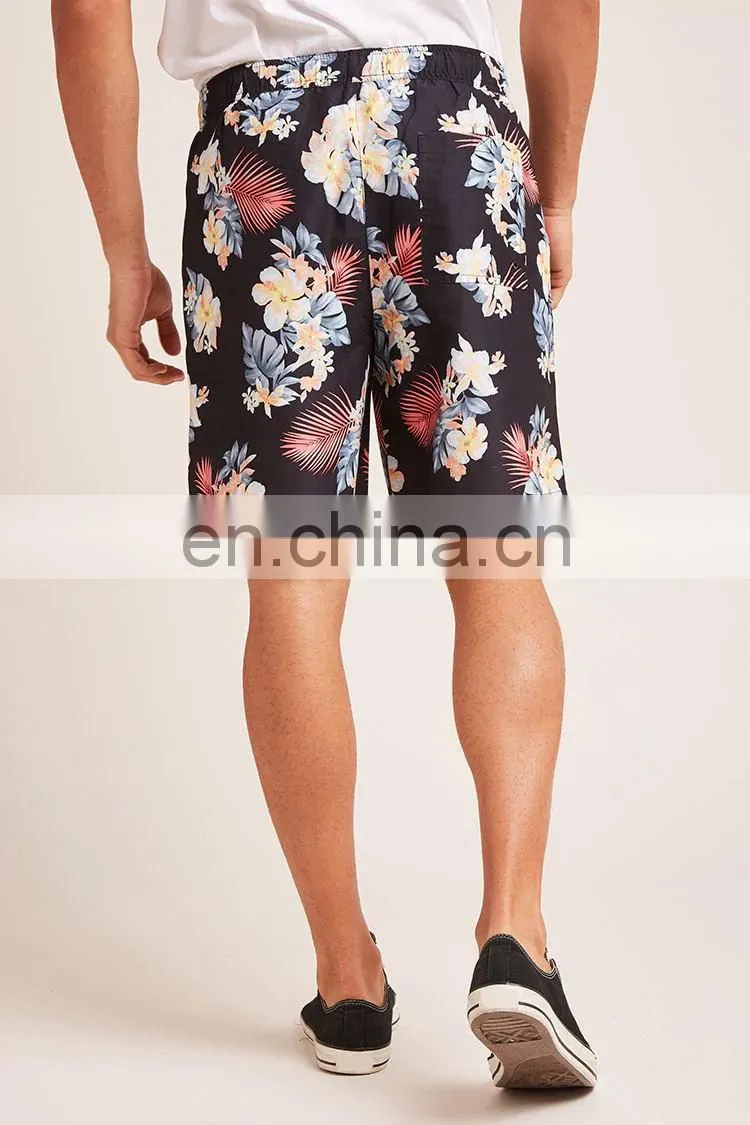 New Style Wholesale Summer Floral Print Swim Trunks Men
