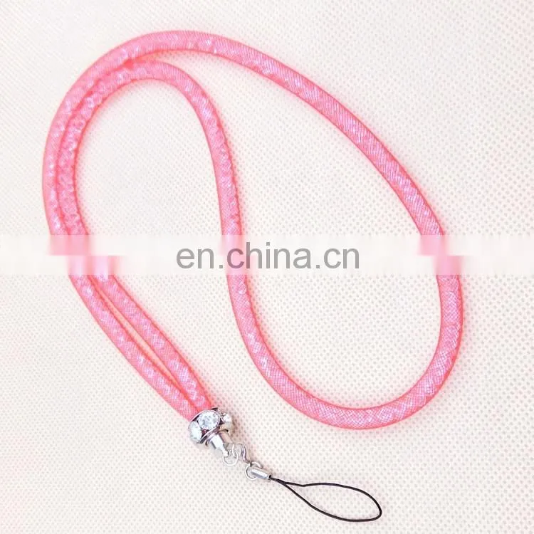 2016 most popular mobile phone case jewelry hanging rope , crystal mobile phone lanyard straps