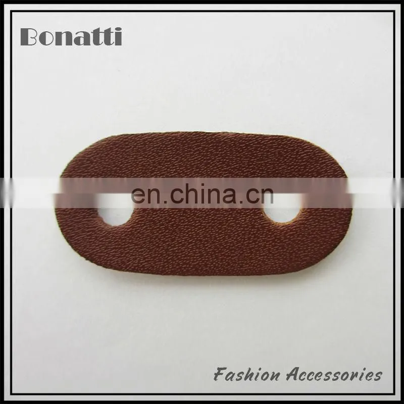 black leather button