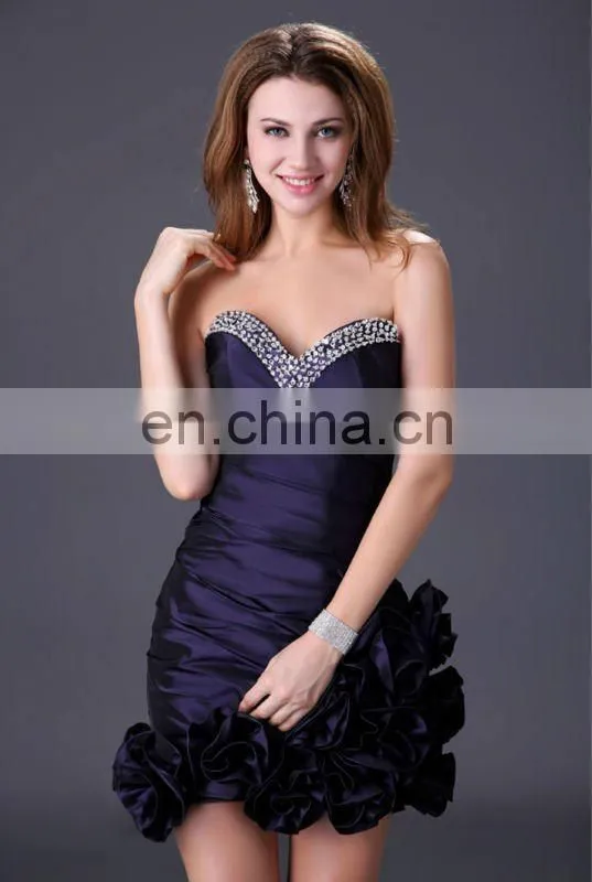 Grace Karin Sexy Ladies Strapless Black And Red Short Mini Cocktail Dresses CL3106-1