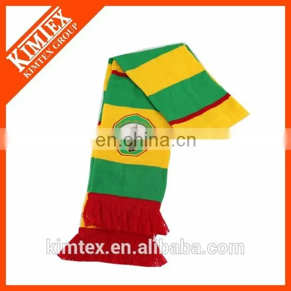 Best selling Acrylic Knitted World Cup Football Scarf knitting pattern