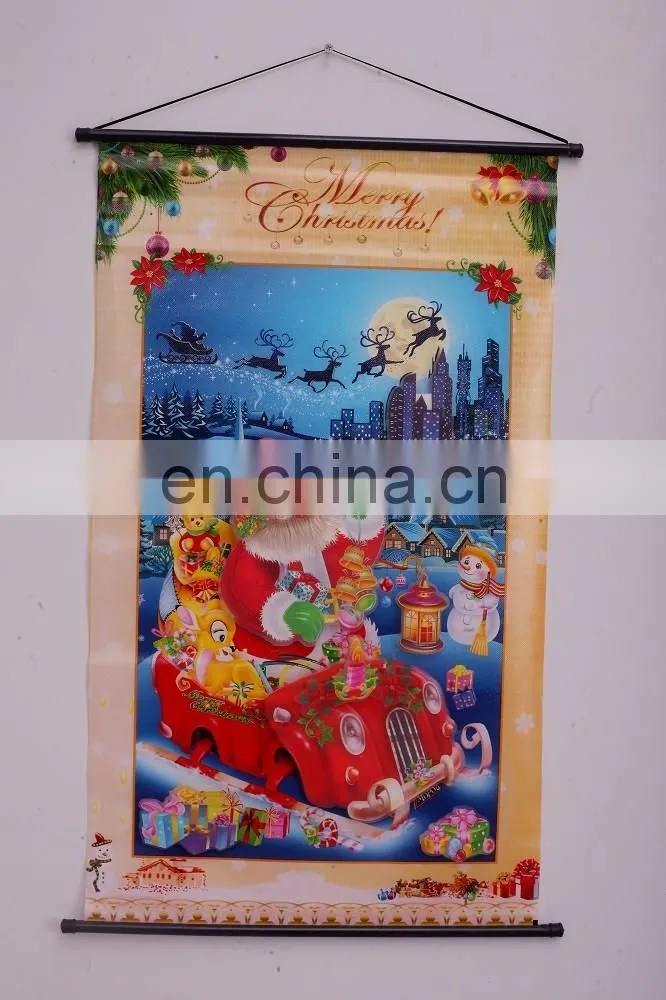 Promotional customized christmas hanging picture for gift