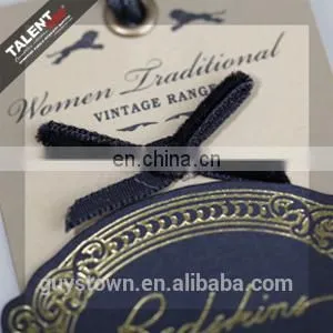 custom private high quality printed paper hangtag for product