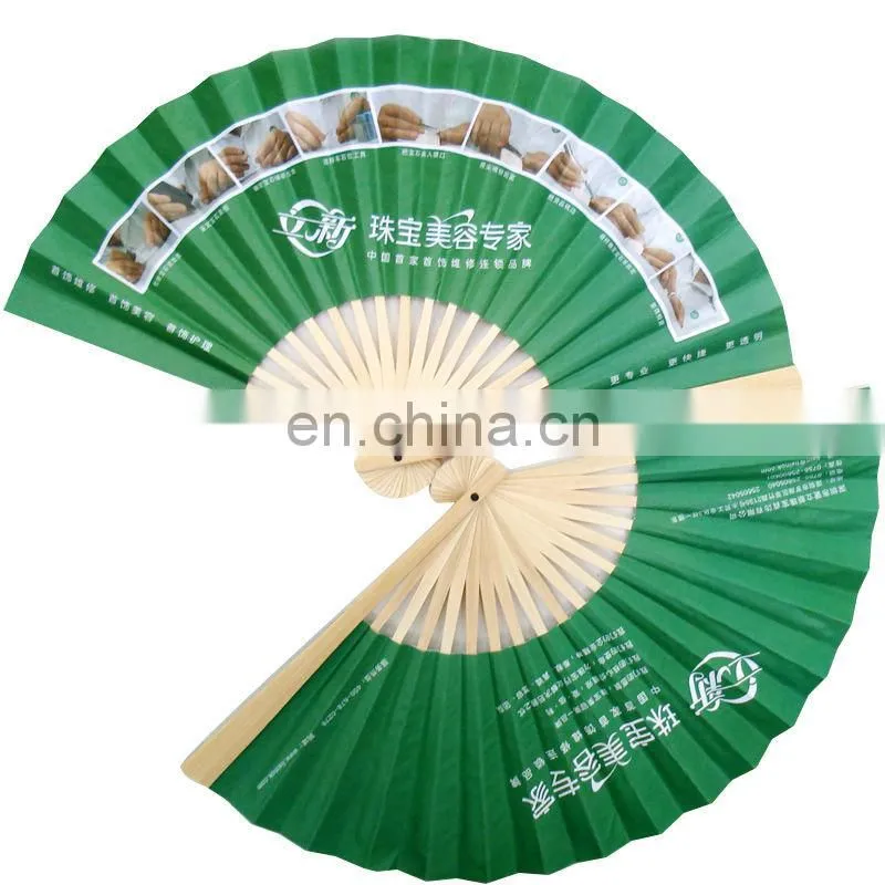 logo picture printed customized craft folding fans