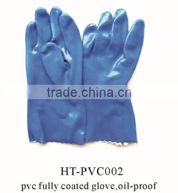 worker/PVC gloves oil proof industrial gloves oil industrial RED PVC coated cotton interlock gloves wholesale alibaba