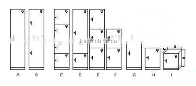 2 Doors Round Featheredge Unassembled Office Furniture