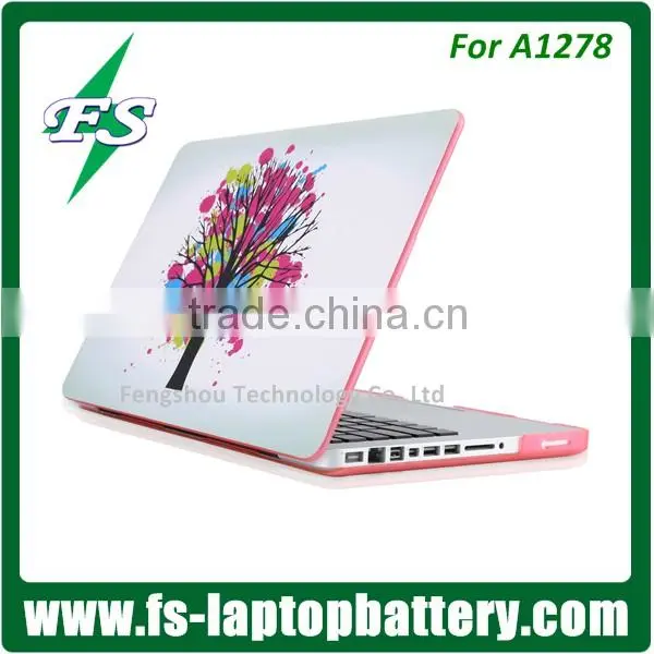 Oil painited design hard case cover for Macbook Air 11" Pro 13" Retina with logo cut-out rubber hard case cover for Macbook