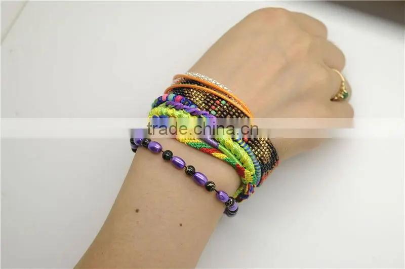 Handmade Woven Bohemian Bracelet With Magnetic Clasp