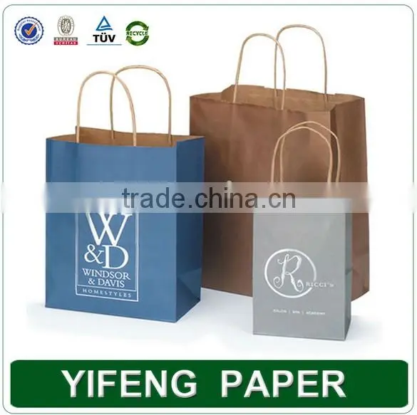 2015 Hot sale wholesale custom cheap mini kraft paper gift bag