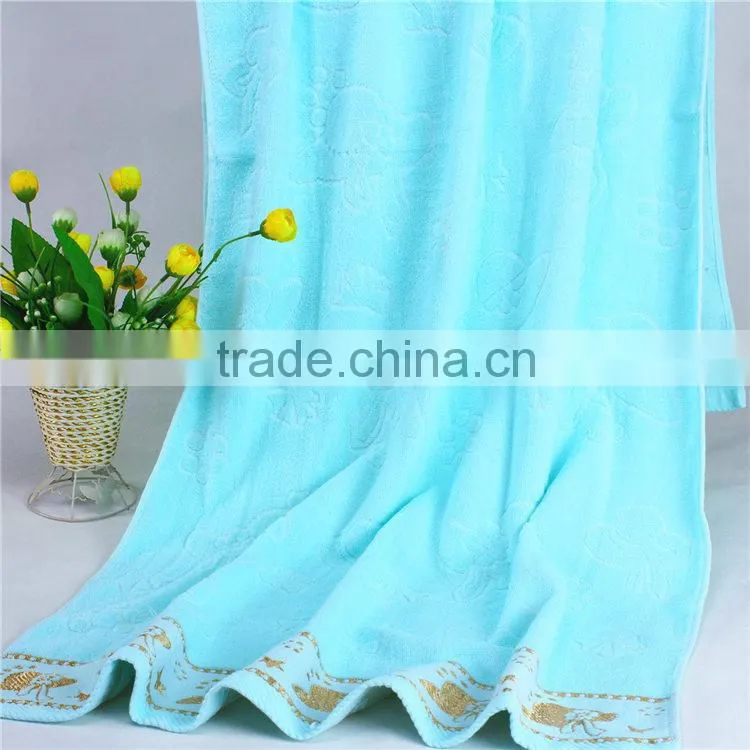 Comfortable luxury customized reactive printing bowknot 100% cotton bath towel