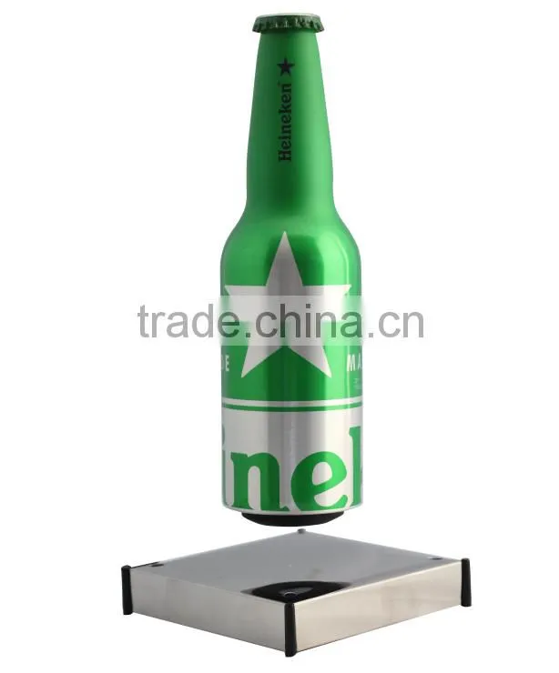 Popular stainless steel magnetic suspension rotating can display rack
