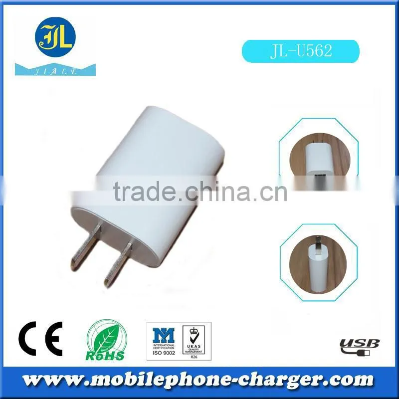 Mini mobile phone charger white usb travel charger used mobile phone made in China
