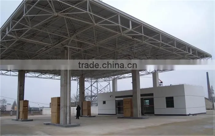 Economic space frame steel structure petrol station