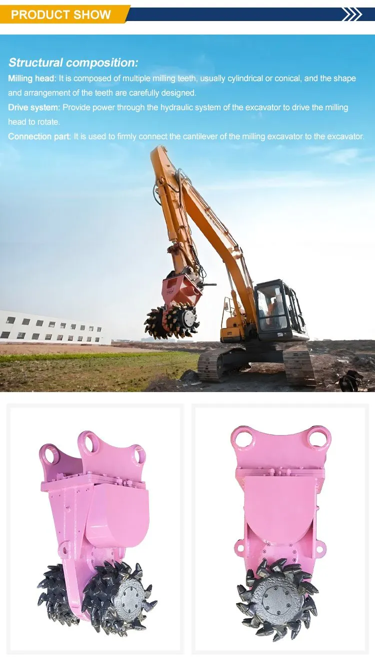 Excavator for asphalt excavator concrete drum cutter excavator asphalt cutting machine